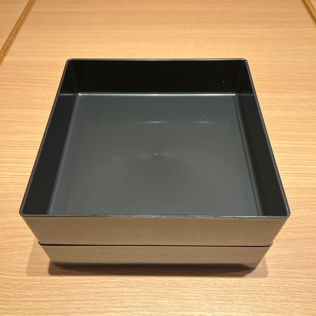 黒い重箱 四角形 プラスチック製