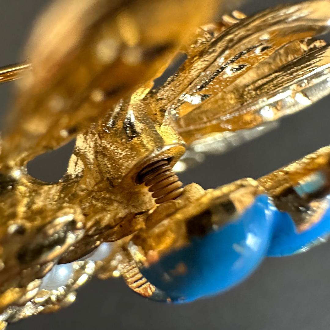 TRIFARI トリファリ ブローチ 青い鳥 しあわせの青い鳥 米国 ブルー