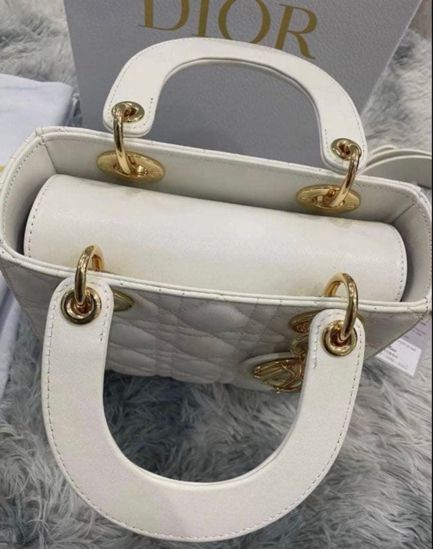 LADY DIOR MY ABCDIOR スモールバッグ カナージュ ラムスキン