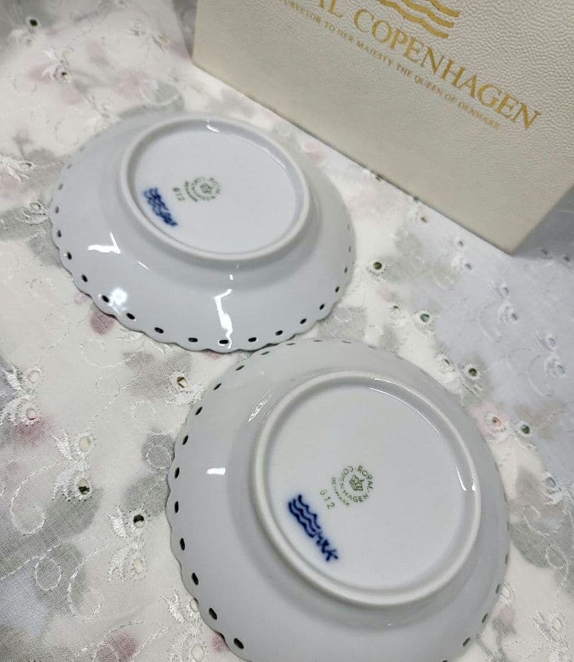 未使用✨レア✨ロイヤルコペンハーゲン ブルーフルーテッド フルレース 豆皿 小皿