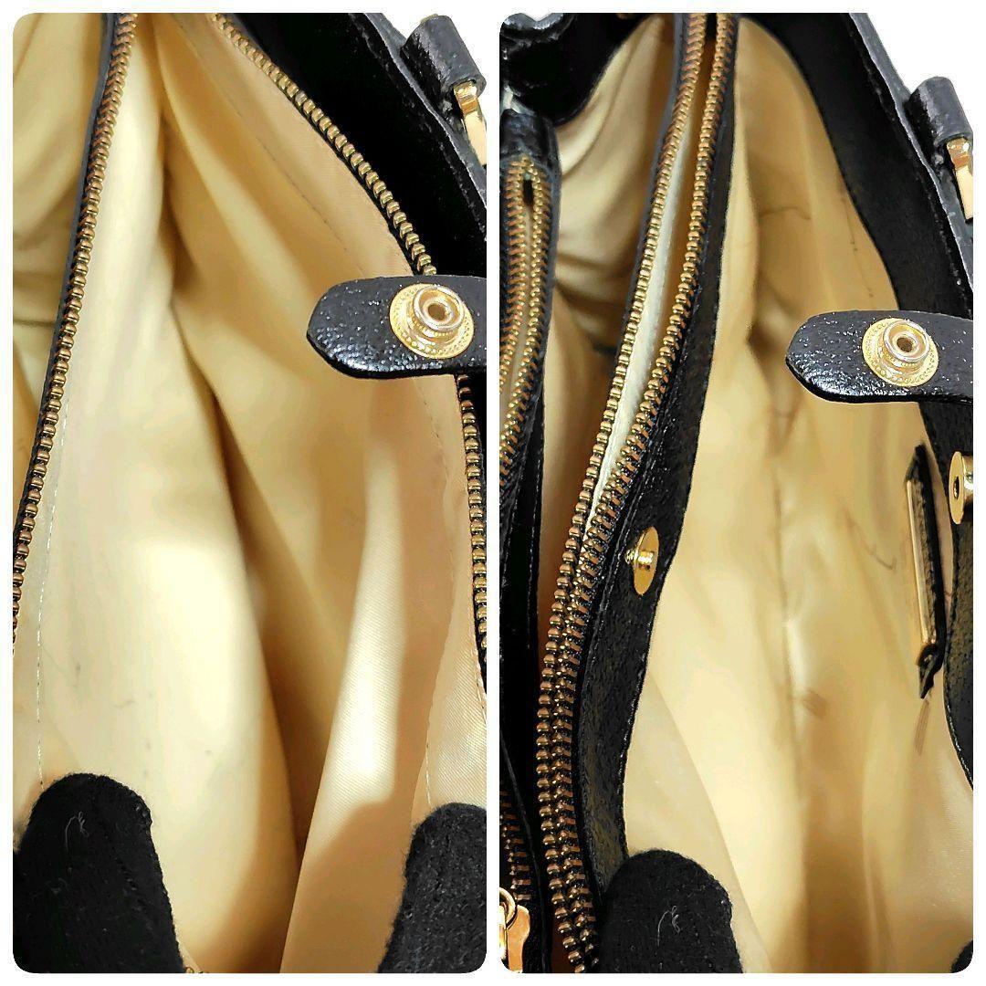 美品✨　イヌエ　ショルダーバッグ　黒　革　フォーマル　斜め掛け　自立　2way