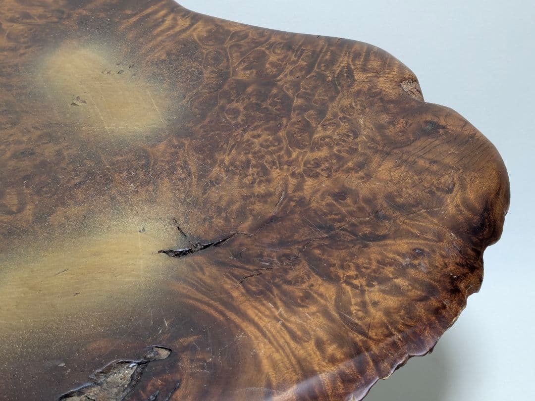 一点もの　天然木　銘木　テーブル　瘤杢　花台　アンティークインテリア 木製