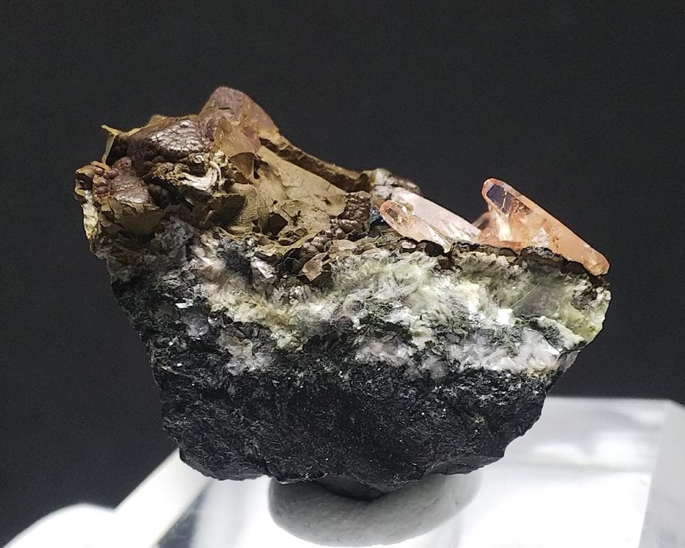 337 ロードクロサイト インカローズ 犬牙状 結晶 母岩付き