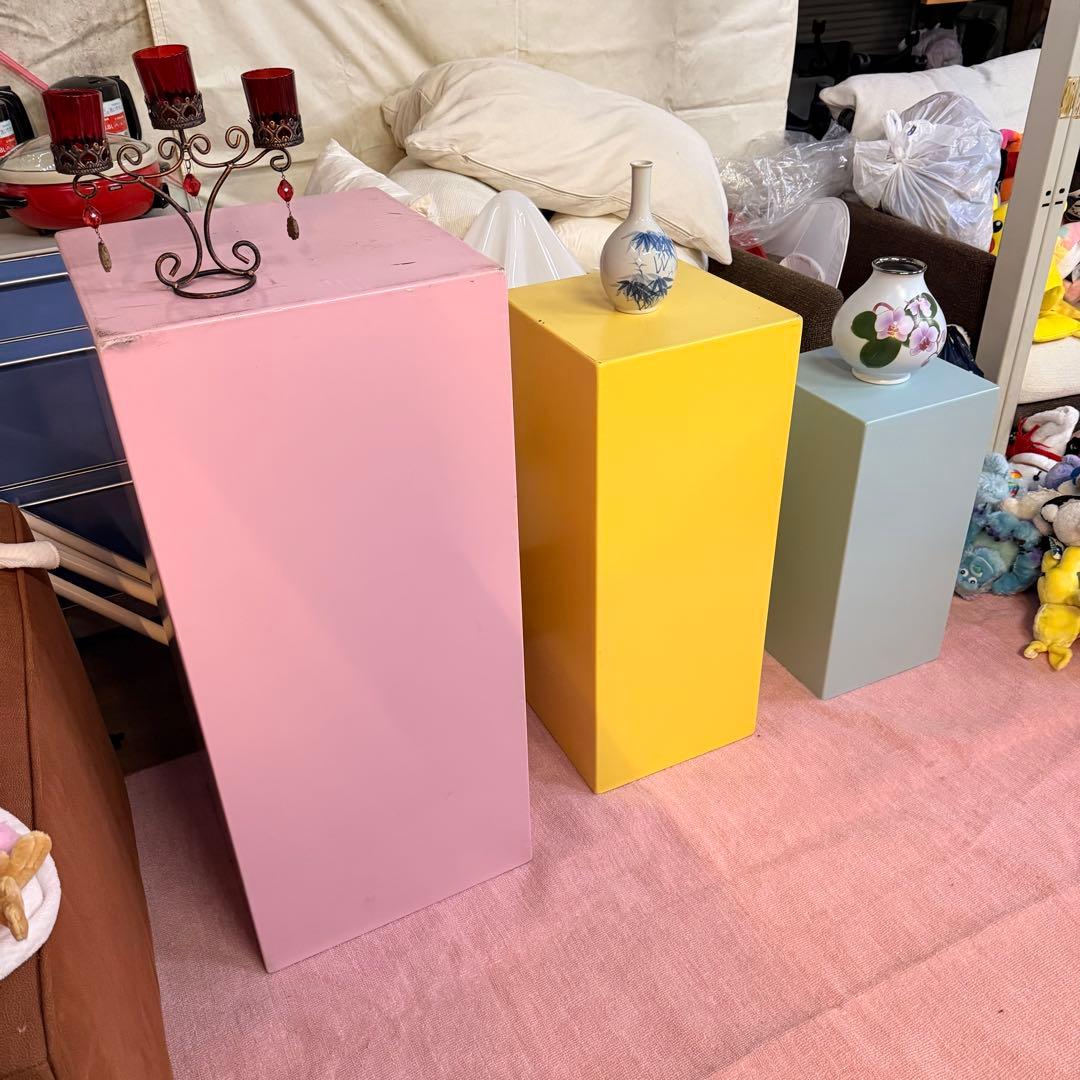 カラフルディスプレイスタンド3点セット ワンオフ　一点物