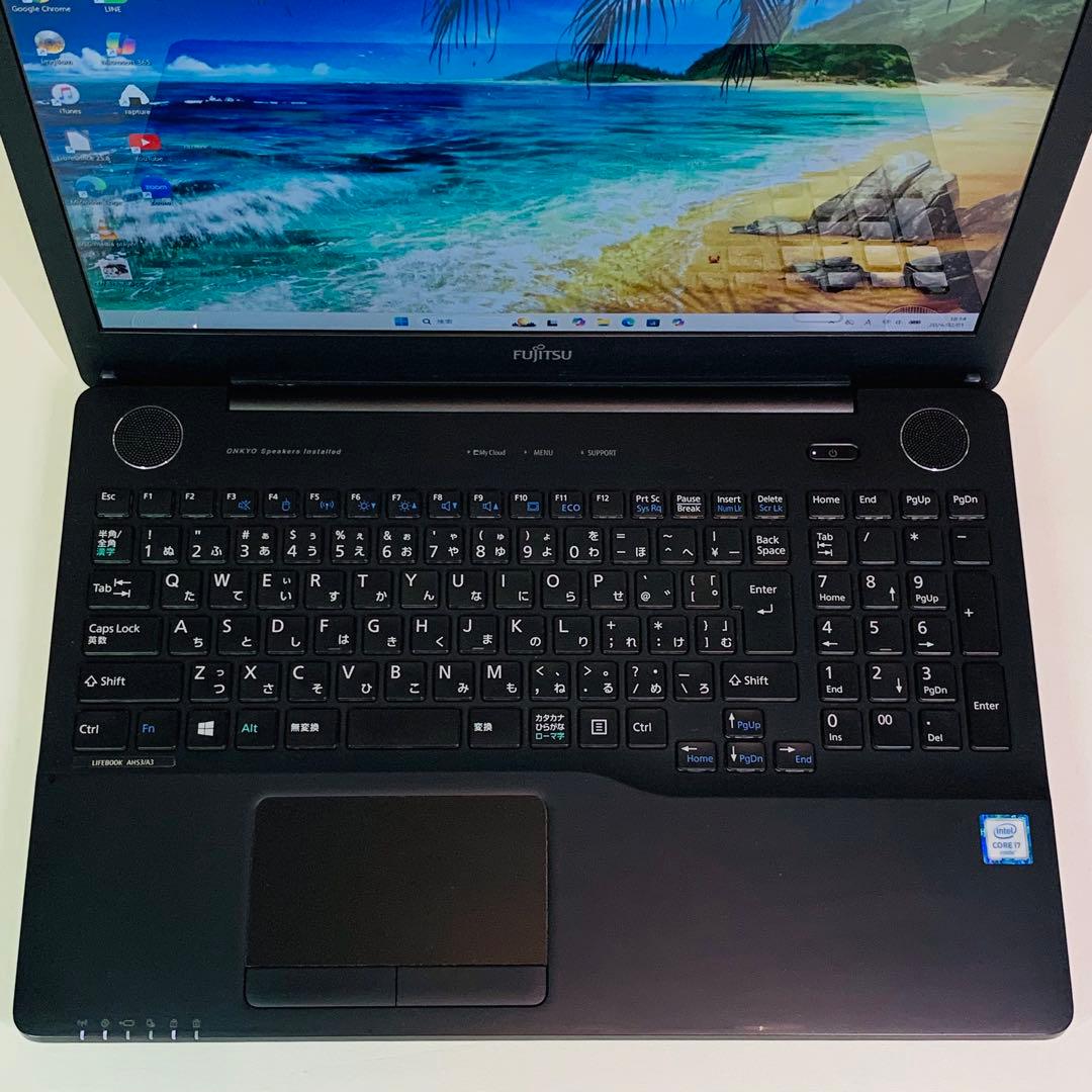 Core i7✨SSD512GB✨16GB✨カメラ✨オフィス✨黒✨ノートパソコン