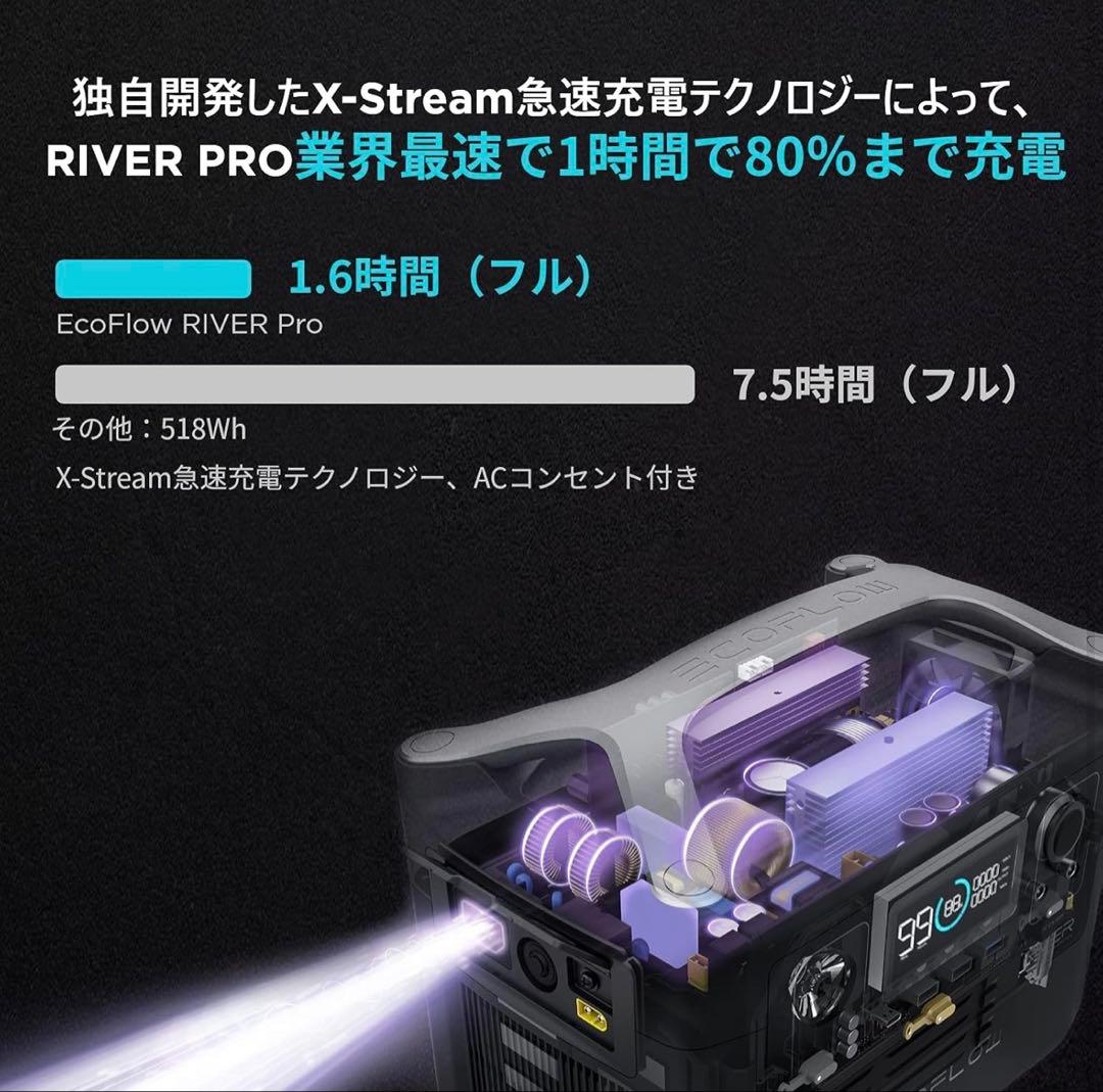 セール1日まで⭐︎ECOFLOW  Proポータブル電源⭐︎