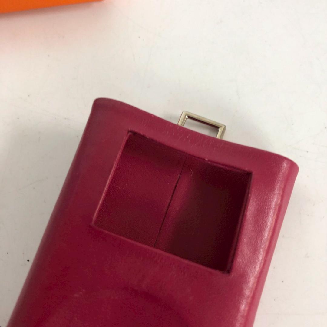 HERMÈS エルメス iPodケース レザーケース ボルドー系カラー 専用箱付