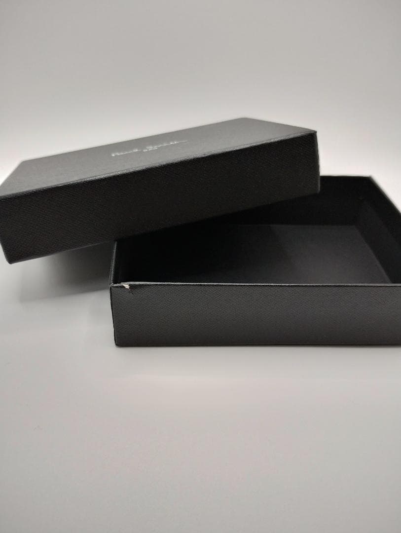 【新品・未使用】 ポールスミス 名刺入れ ネイビー レザー ステッチ箱付き