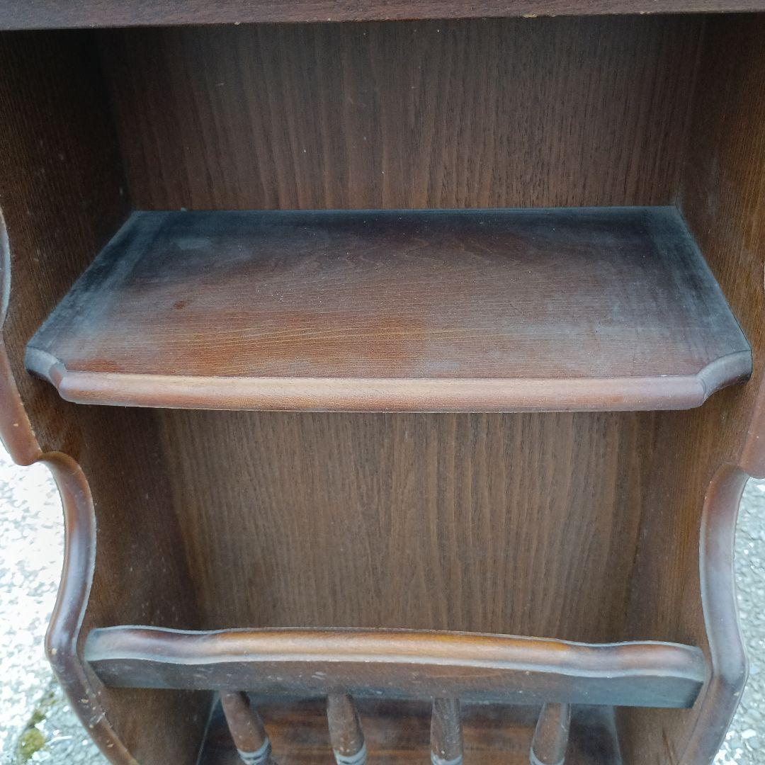 3080）Karimokuカリモク家具　電話台 花台　飾り台　昭和レトロ