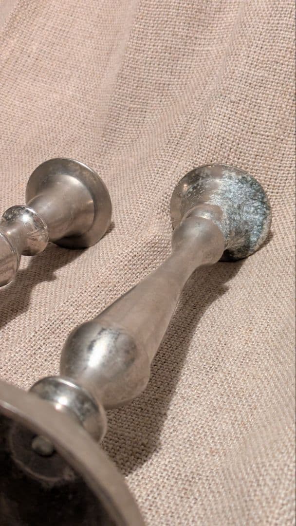 フランスアンティーク エレガント キャンドルホルダー 燭台 2個セット