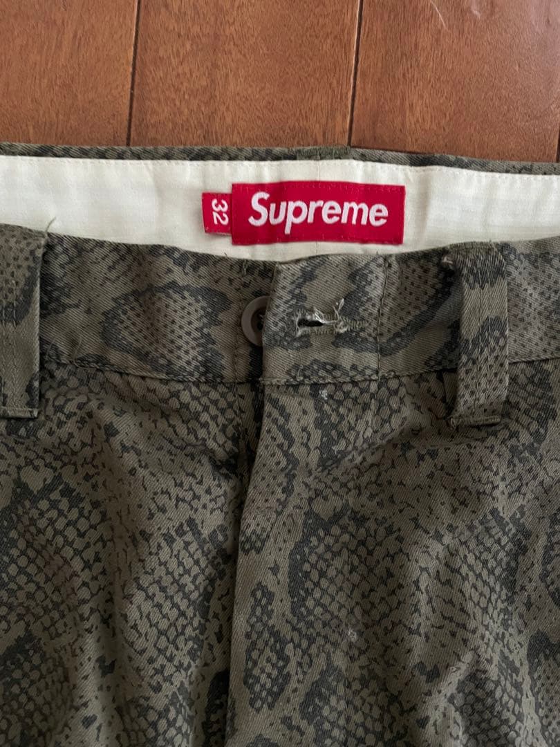 Supreme ヘビ柄 チノパン 32