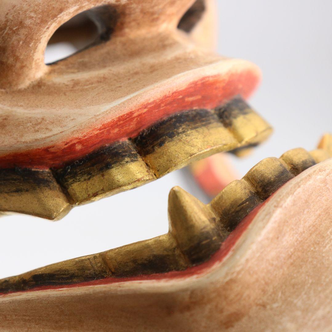 能面 般若 鬼女 彩色木彫　AC1017