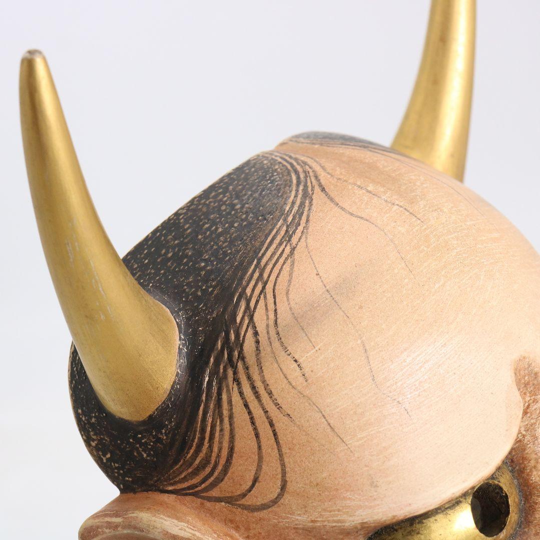 能面 般若 鬼女 彩色木彫　AC1017