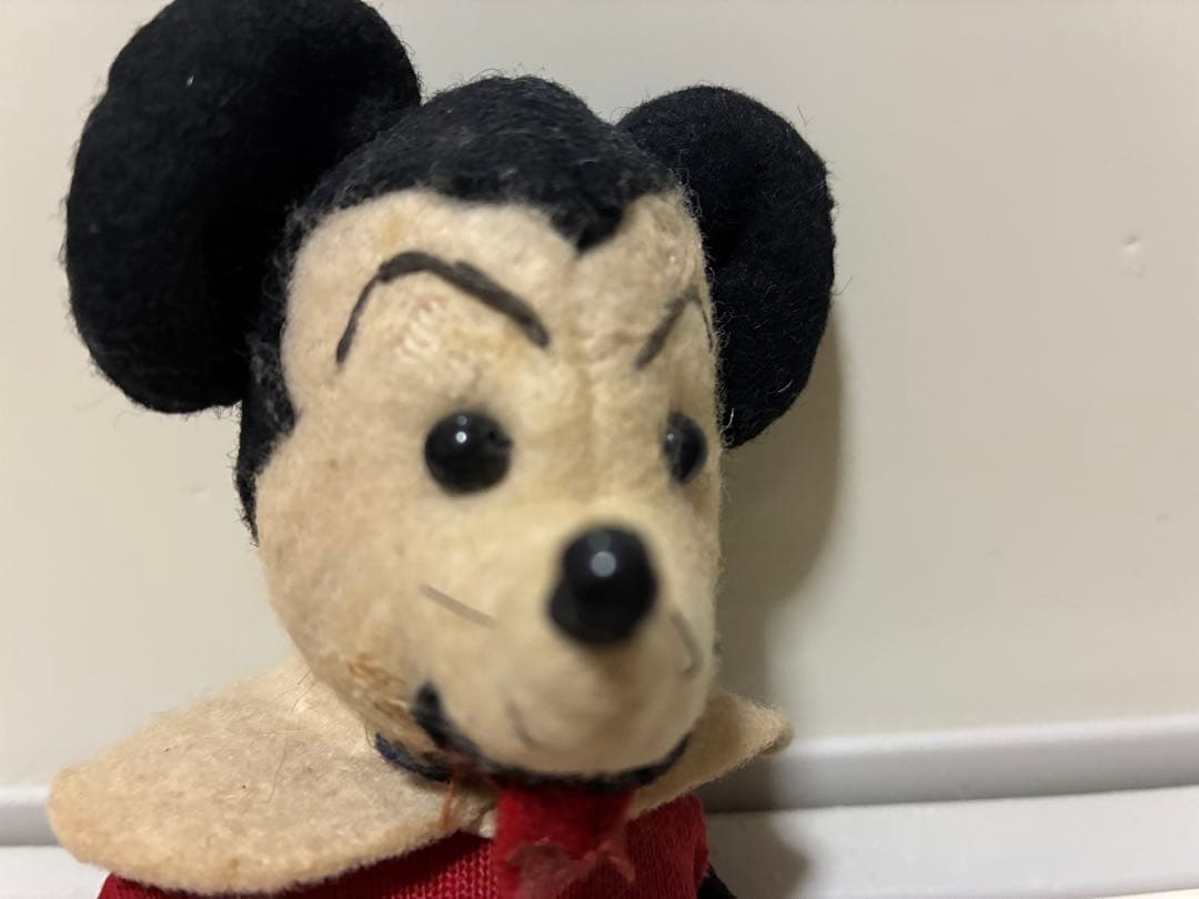 ドイツ　アンティーク　ヴィンテージミニー風布製人形 赤い衣装