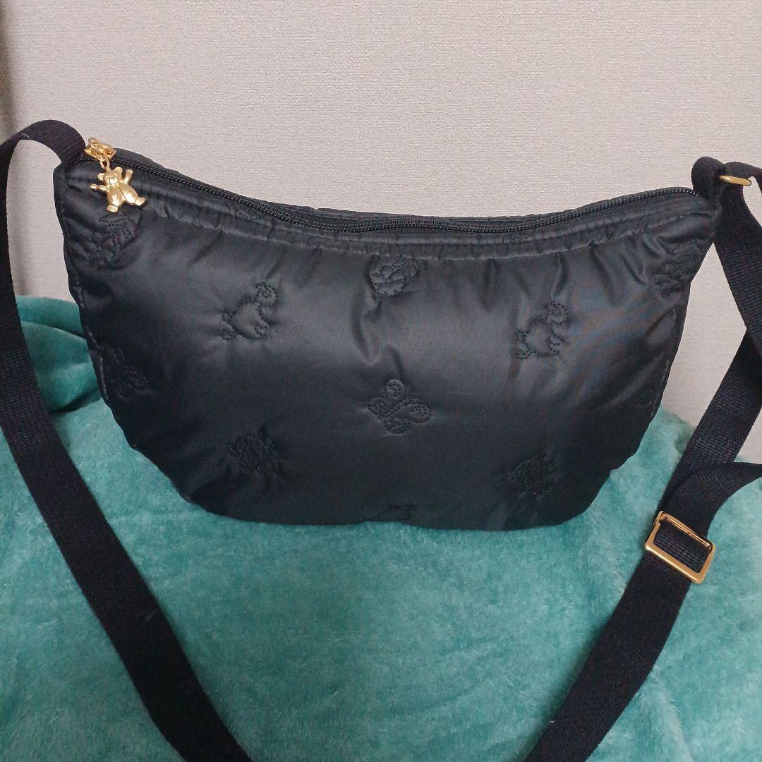 美品FEILER ブラックハイジ ハーフムーン ショルダーバッグ