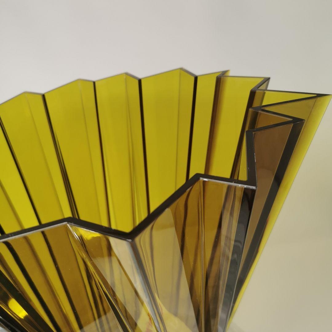 未使用 Kartell 花瓶 44cm 大型 イエロー系 フラワーベース