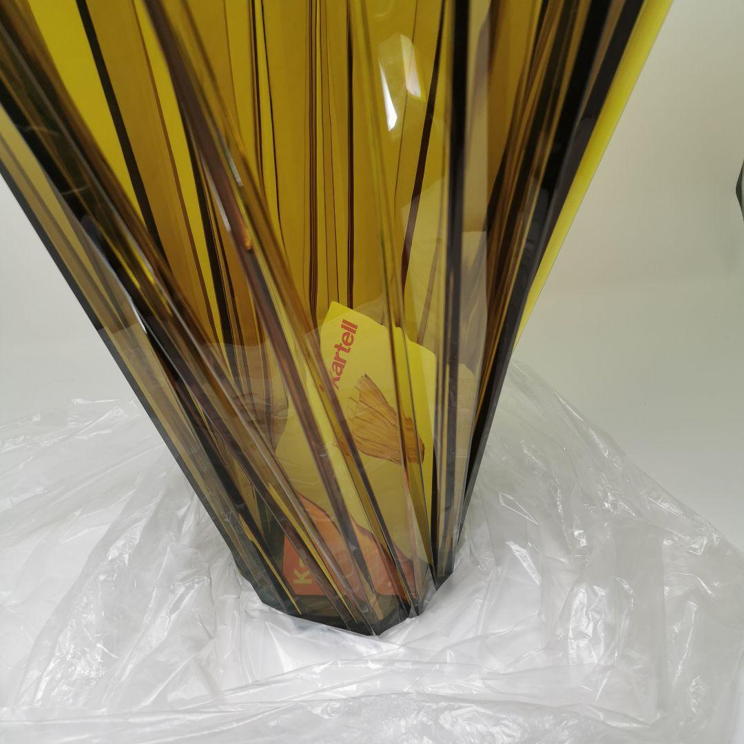 未使用 Kartell 花瓶 44cm 大型 イエロー系 フラワーベース