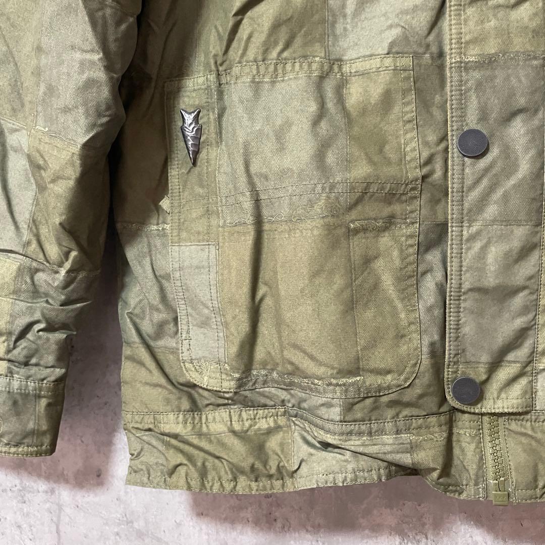 Burtonバートンスキーウェアスノーボードジャケット緑グリーンカーキチェック柄