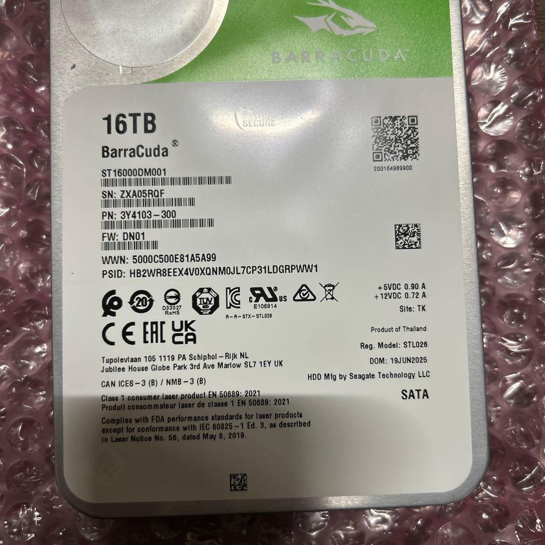 内蔵型ハードディスクドライブ Seagate ST16000DM001 16TB