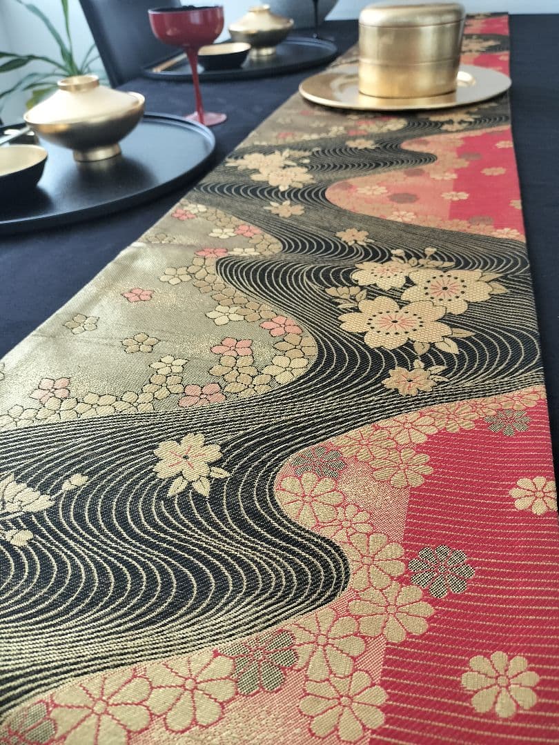 A903★高級‼️全通‼️ひな祭り‼️テーブルランナー2m11cm　リバーシブル