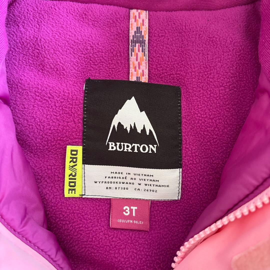 BURTON 子ども用ウェア 上下セット(ジャケット3T 、ボトム2T)