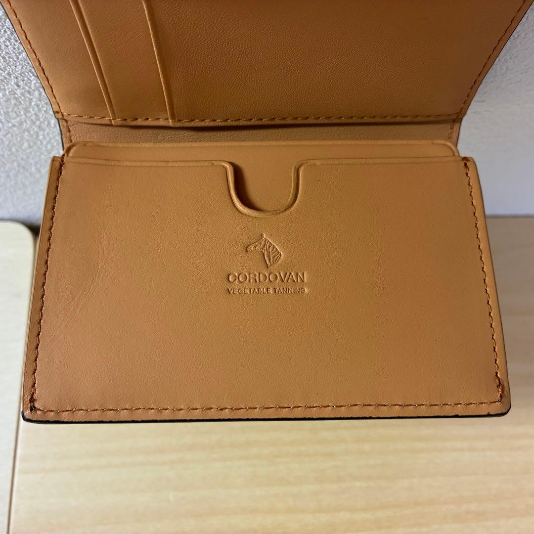 【未使用】 プレリー コードバン メンズ 名刺入れ グリーン 外箱付き