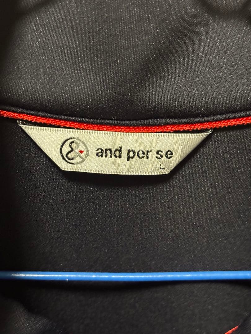 and per se アンパスィ 中綿ジャケット L ネイビー ゴルフ 防寒