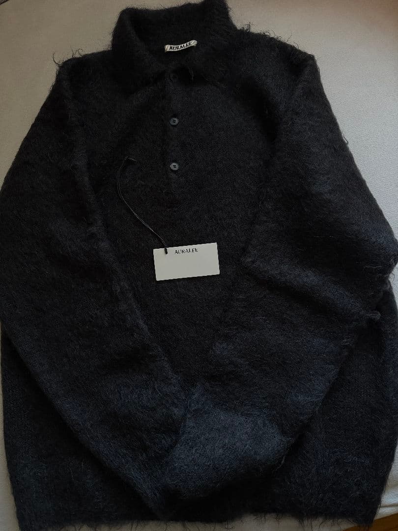 トップス auralee 25aw MOHAIR KNIT POLO