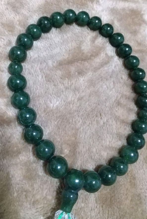 新品未使用品 台湾玉石 数珠