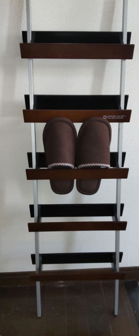 ヤマト工芸 5足 木製スリッパラック 立て掛け式