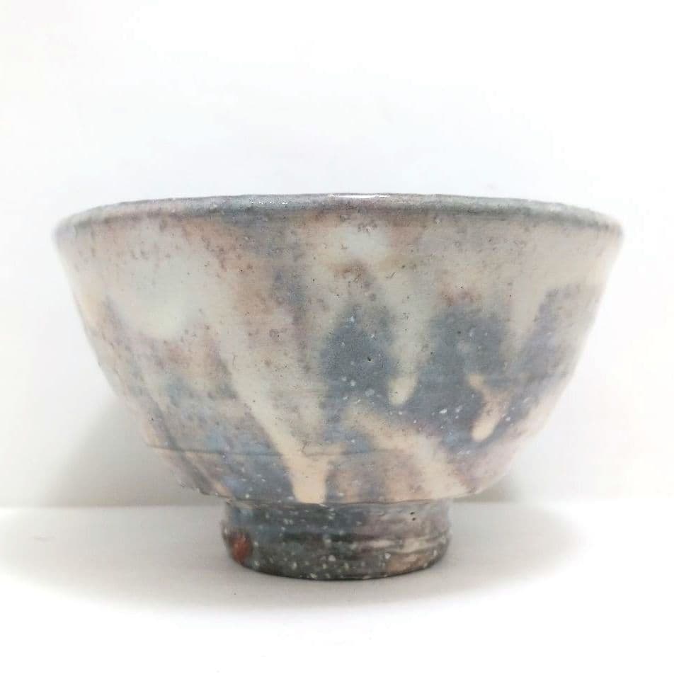 Y3122-95 茶道具 萩焼 椿秀窯 中原国輔 萩茶碗 共箱　　#9