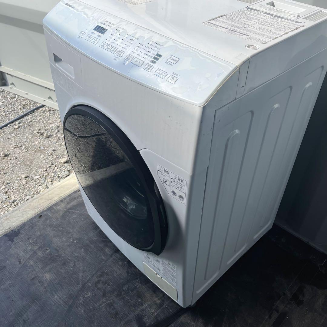 155取付無料！熱乾燥搭載！アイリスオーヤマ 温水洗浄 ホワイトドラム式洗濯機