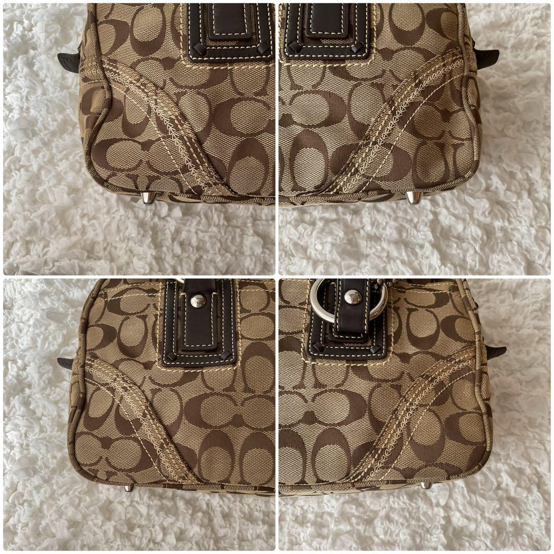 コーチ 10605 シグネチャー ショルダーバッグ キャンバス/レザー