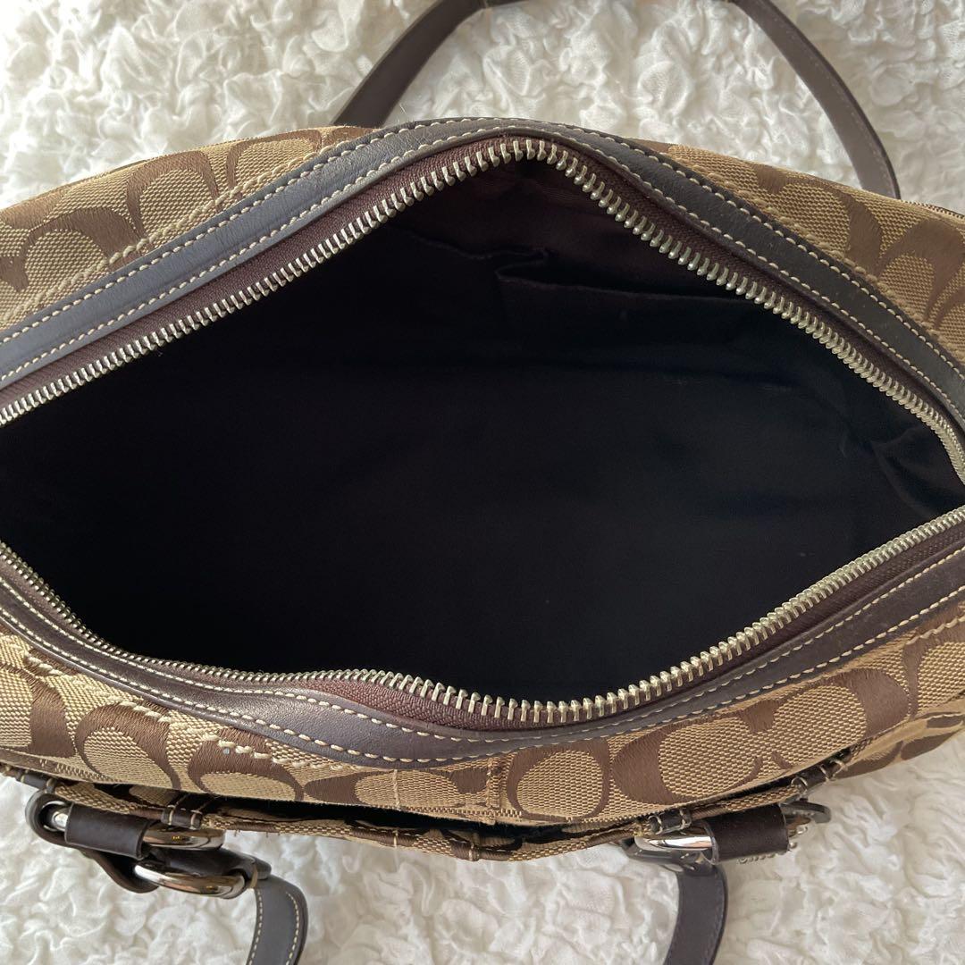 コーチ 10605 シグネチャー ショルダーバッグ キャンバス/レザー