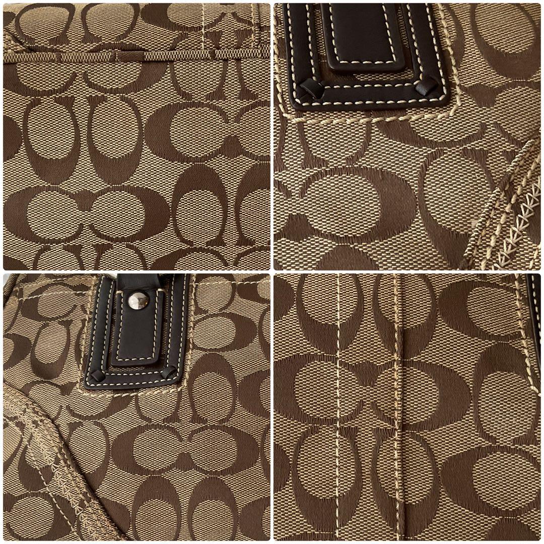 コーチ 10605 シグネチャー ショルダーバッグ キャンバス/レザー