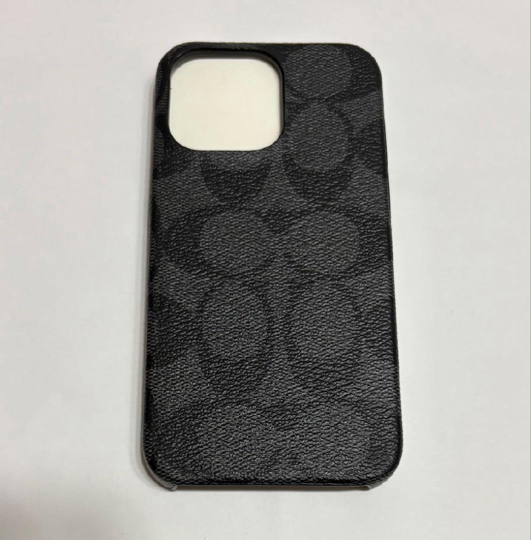 COACH コーチ iPhon13pro ハードケース キャンバス ブラック