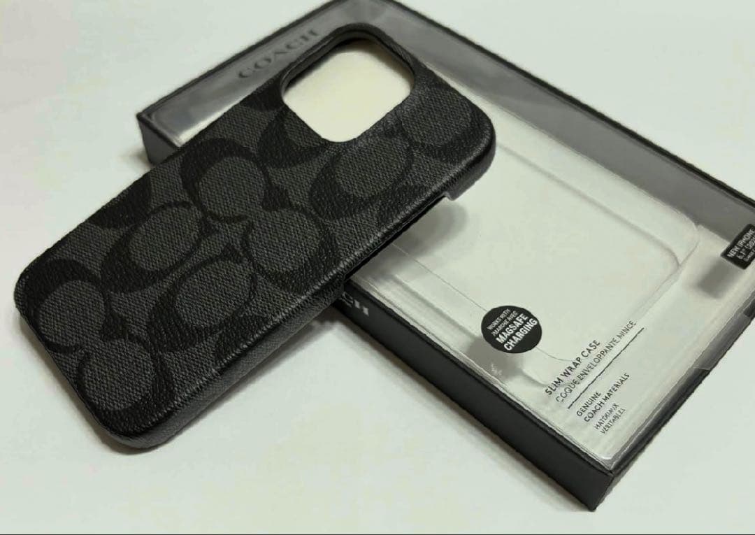 COACH コーチ iPhon13pro ハードケース キャンバス ブラック