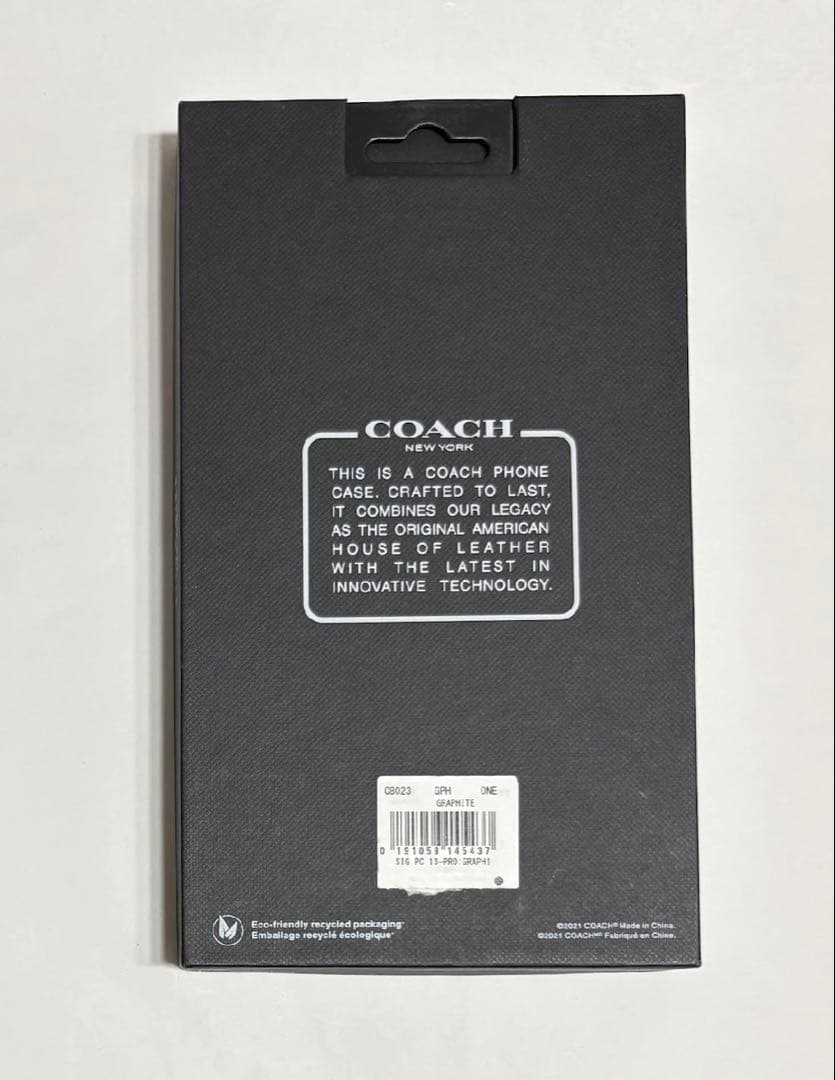 COACH コーチ iPhon13pro ハードケース キャンバス ブラック