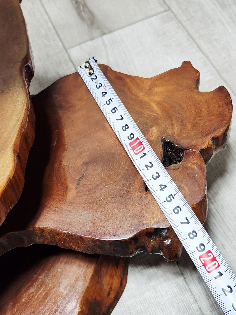 天然木 三段 飾り台 花台 和室 茶室 レトロ アンティーク