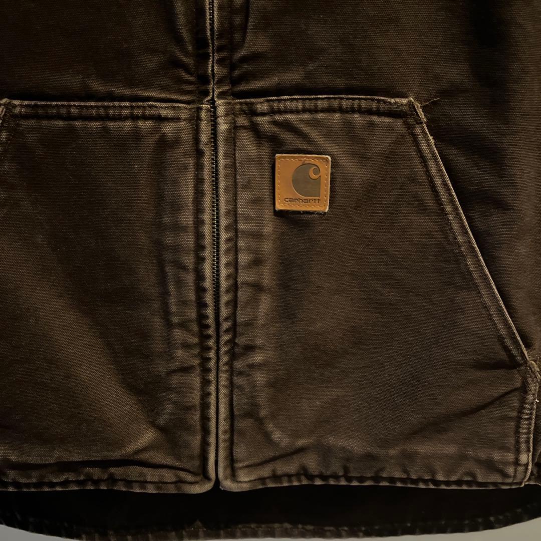 Carhartt Mexico製 モックネック　ダックベスト　裏ボアフリース
