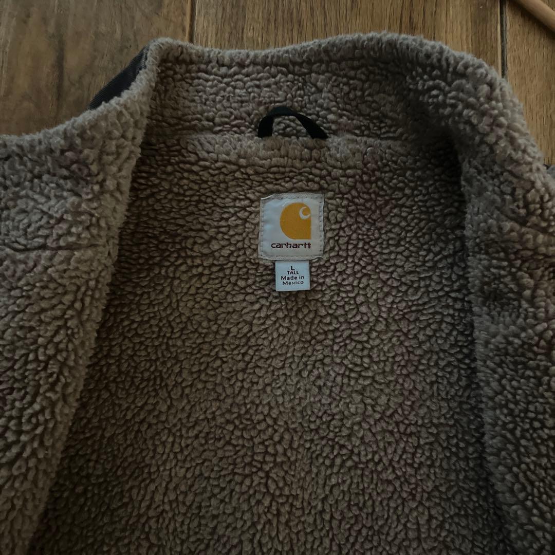 Carhartt Mexico製 モックネック　ダックベスト　裏ボアフリース