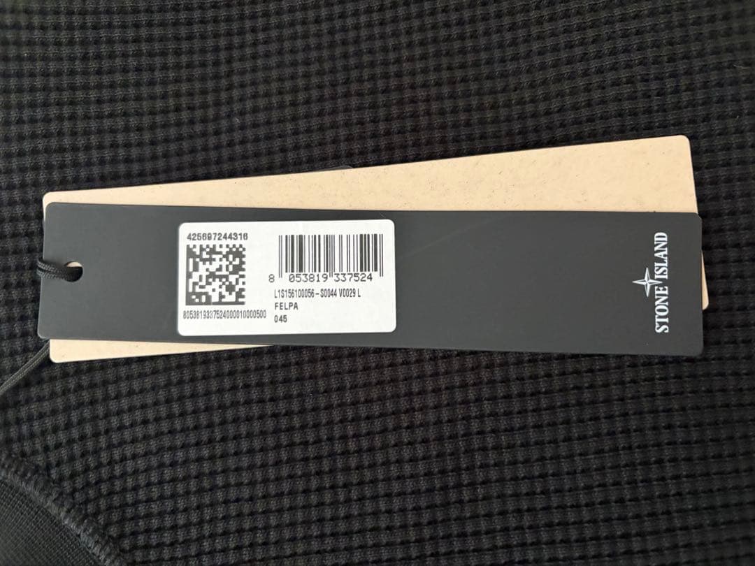 【タグ付新品】6100056 COTTON WAFFLE FLEECE 黒 L