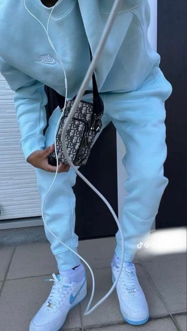 ナイキ　NIKE スウェット　セットアップ　上下 水色　レア　XL