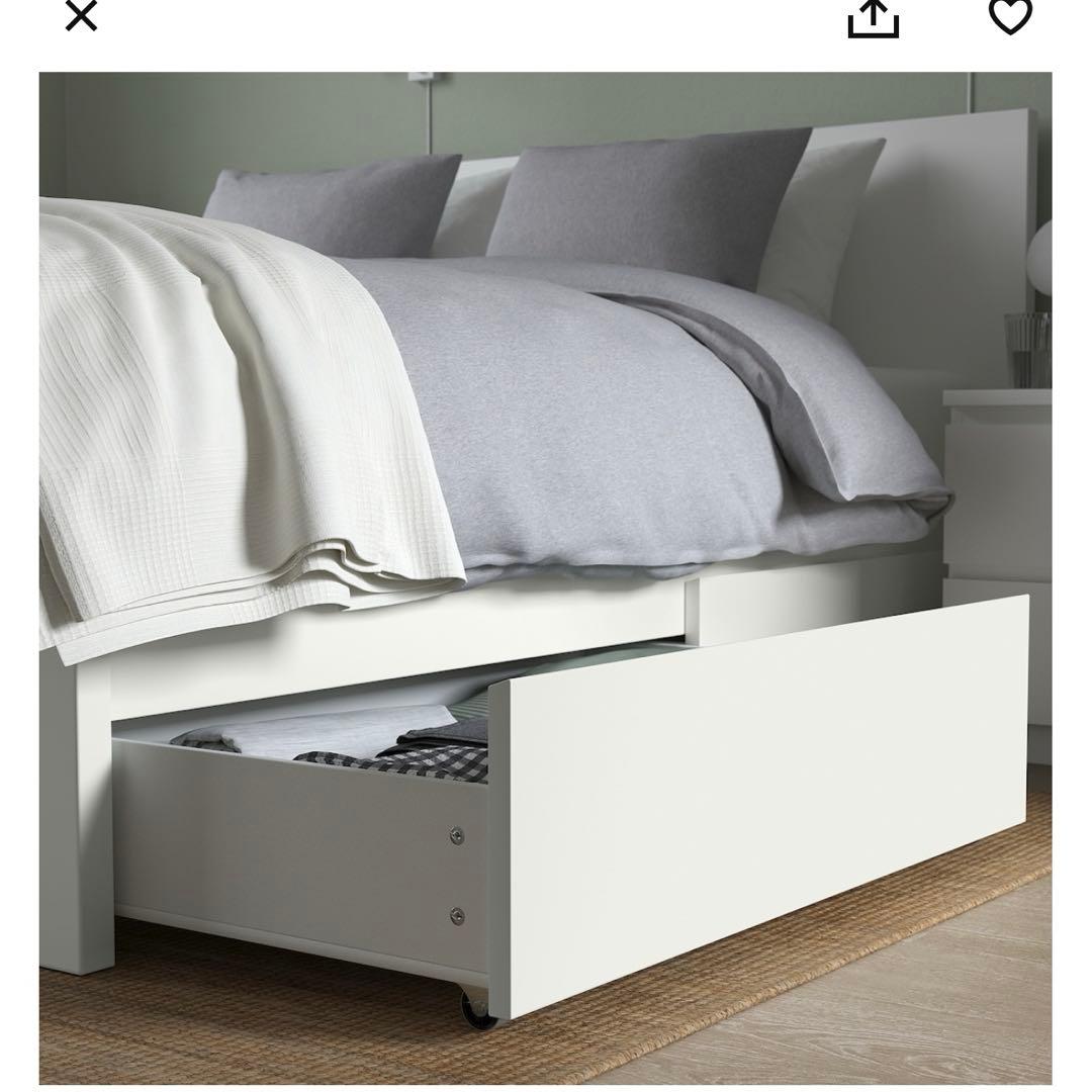 直接 IKEA マルム ダブルベット