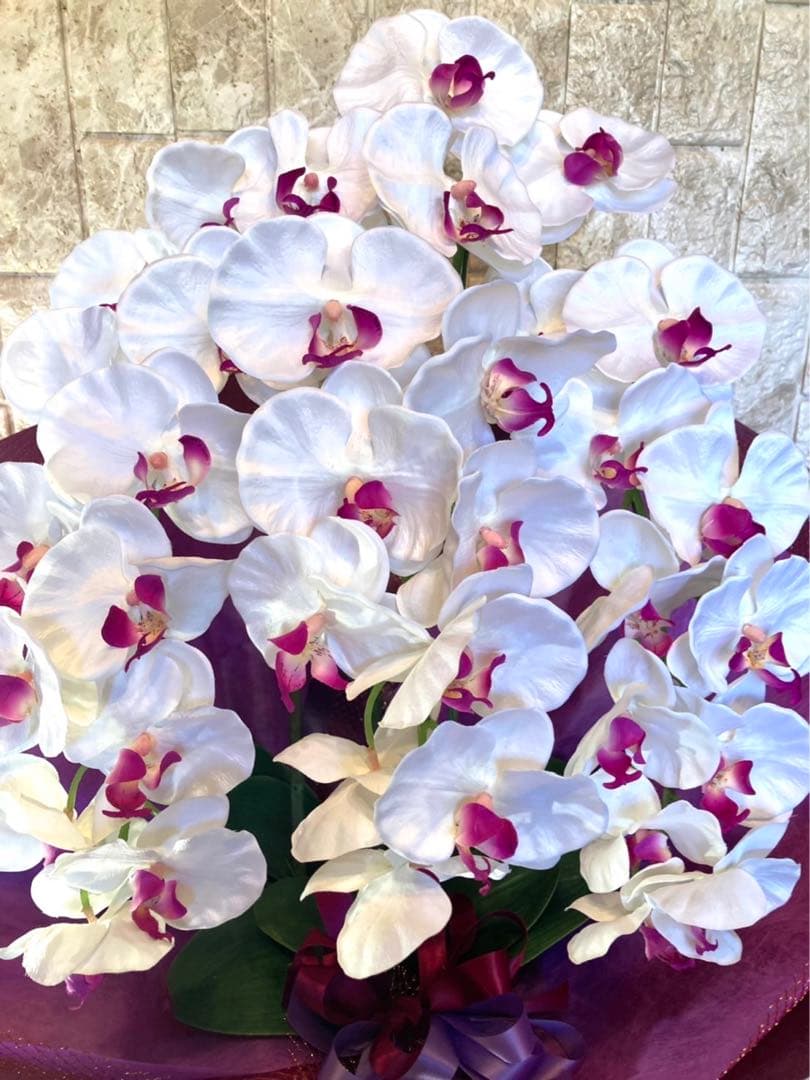 光触媒　人工観葉植物　ウォールグリーン　フェイクグリーン　胡蝶蘭8155