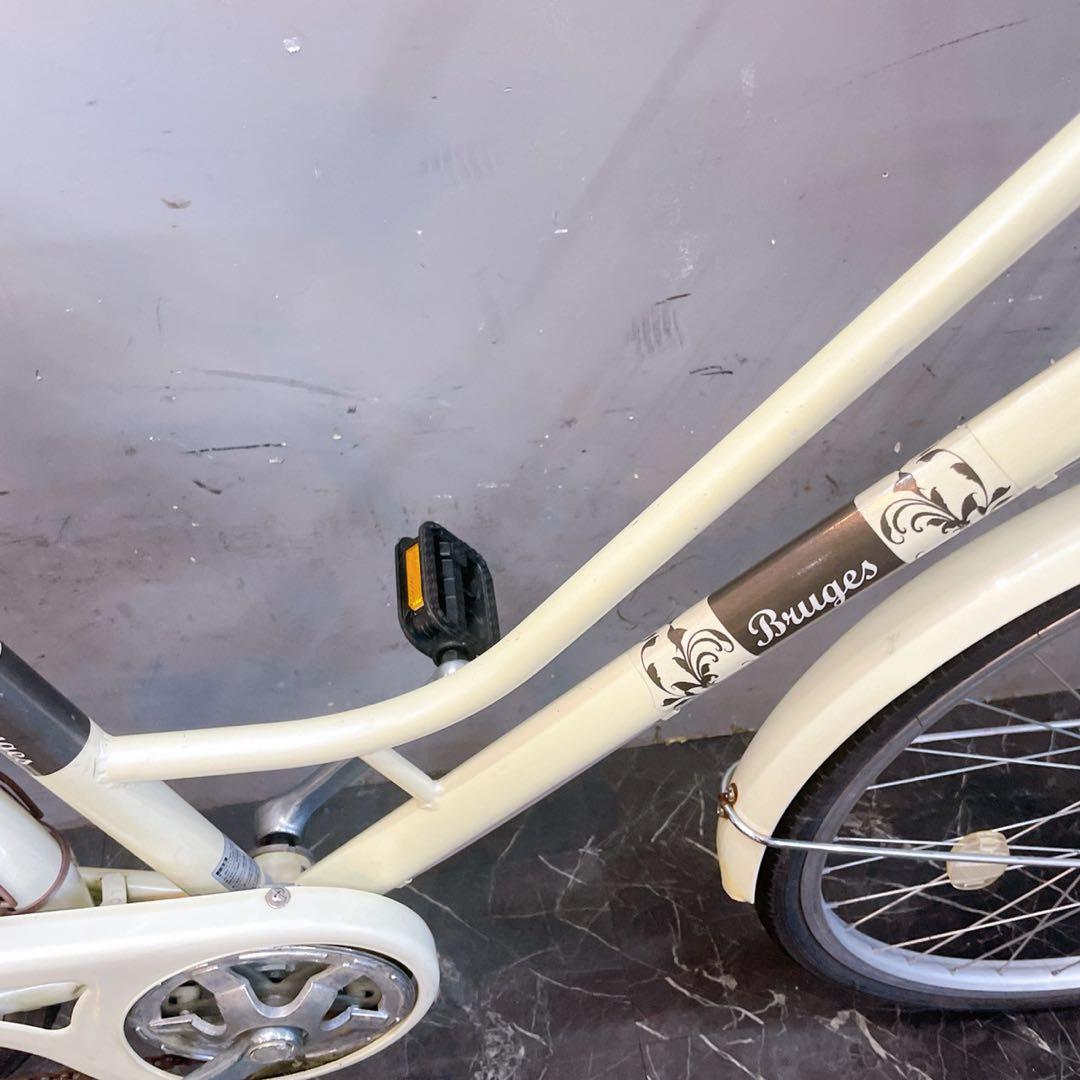 配送価格【980】《限定》一般車 ママチャリ Bruges クリーム 26インチ