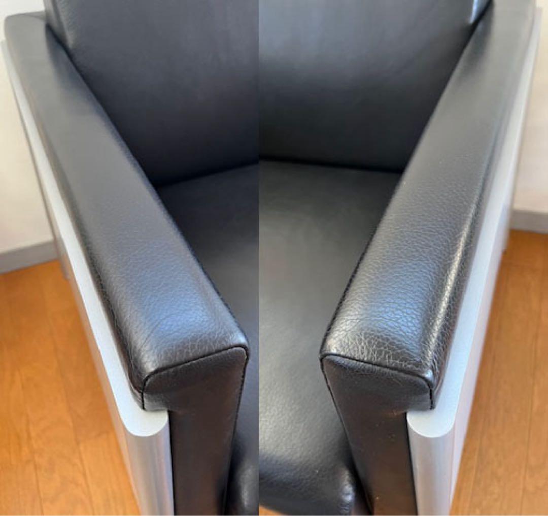 イトーキ　MEZZO ラウンジチェア　② 本革　21万 モダン シングルソファ