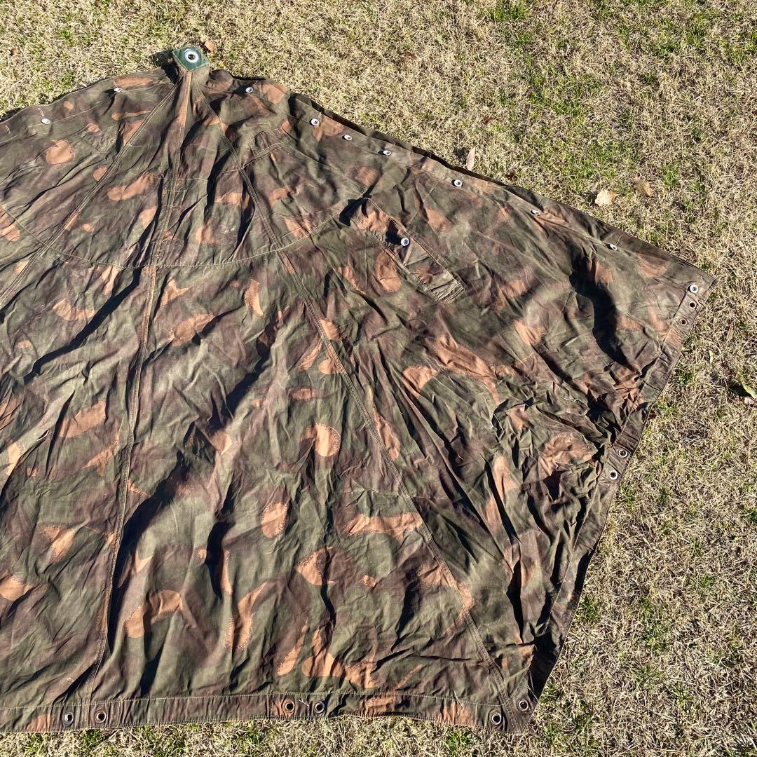 ハンガリー軍幕②　ポンチョ　２枚　ポール・ペグセット　 ワンポールテント