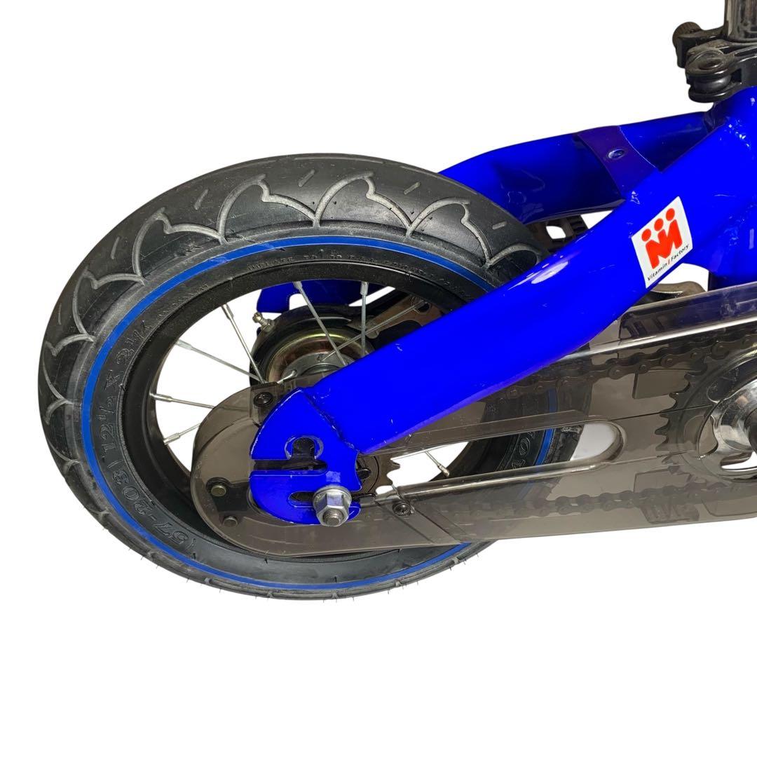 へんしんバイク 12インチ バランスバイク ブルー 青　スタンド付
