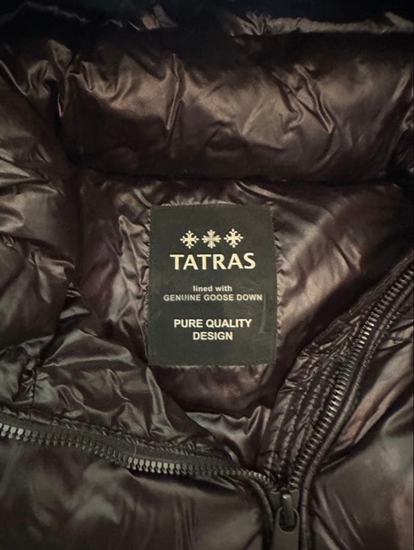 TATRAS フード付き ブラック　ダウンベスト　サイズ1 (xs〜s)